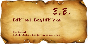 Böbel Boglárka névjegykártya